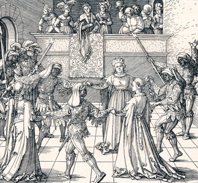 Danse à la lumière des torches, Augsbourg, 1516-1906 - Albrecht Dürer