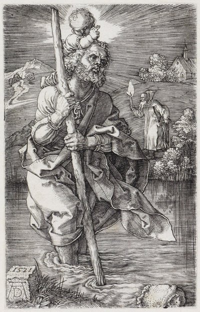 Saint Christophe, regardant vers la droite - Albrecht Dürer