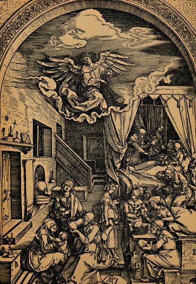 Die Geburt der Maria, La naissance de Marie, 1503-1504 - Albrecht Dürer