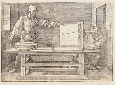 Dessinateur dessinant un luth - Albrecht Dürer