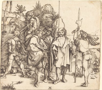 Cinq Soldats et un Turc à Cheval - Albrecht Dürer