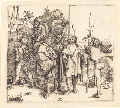 Cinq Soldats et un Turc à Cheval - Albrecht Dürer
