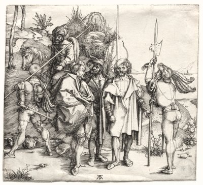 Cinq soldats et un Turc à cheval - Albrecht Dürer