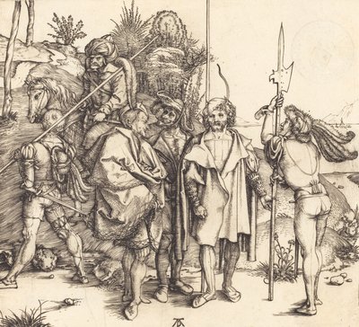 Cinq soldats et un Turc à cheval, 1495-1496 - Albrecht Dürer