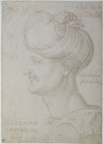 Tête de Soliman le Magnifique (1494-1566) 1526 - Albrecht Dürer