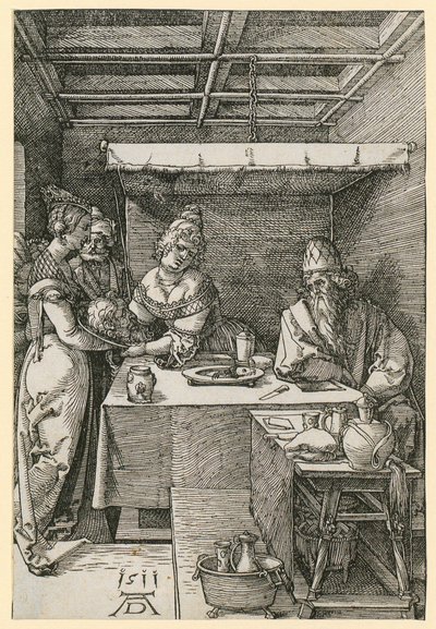 Hérodiade reçoit la tête de Jean-Baptiste - Albrecht Dürer