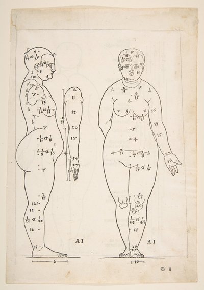 Illustration de Dürers Vier Bucher von Menslicher Proportion, Nuremberg, 1528 - Albrecht Dürer