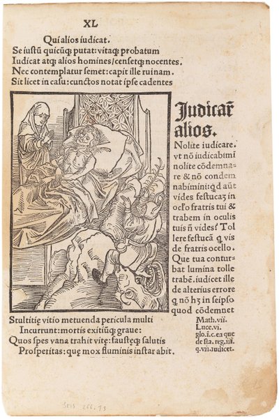 Illustration du livre La Nef des fous de Sebastian Brant, 1494 - Albrecht Dürer