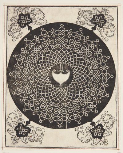 Motif de cordon entrelacé avec centre en forme de cœur - Albrecht Dürer