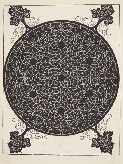 Motif de cordon entrelacé avec sept étoiles hexagonales - Albrecht Dürer