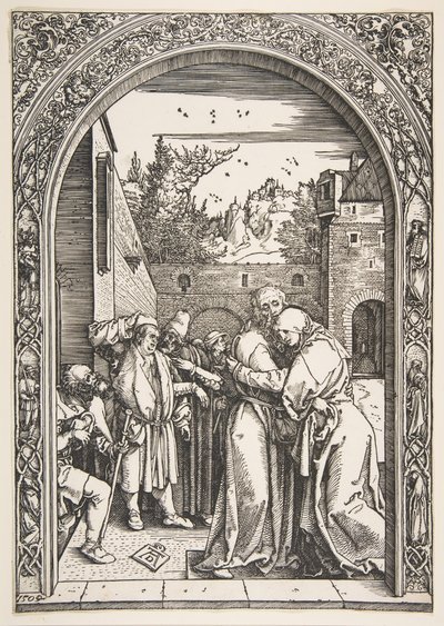 Joachim et Anne à la Porte Dorée, de La Vie de la Vierge, 1504 - Albrecht Dürer