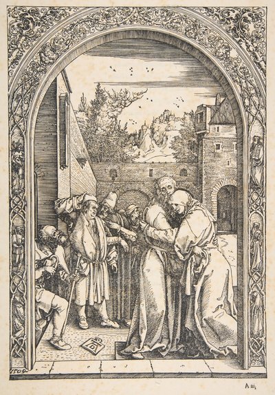 Joachim et Anne à la Porte Dorée, de La Vie de la Vierge, ca. 1504 - Albrecht Dürer