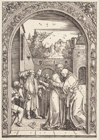 Joachim et Sainte Anne se rencontrent à la Porte Dorée - Albrecht Dürer