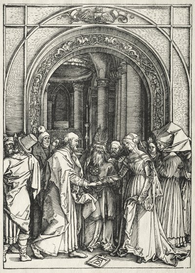 La vie de la Vierge : Le mariage de la Vierge et de saint Joseph - Albrecht Dürer
