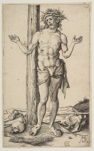 Homme de douleurs avec les bras étendus - Albrecht Dürer