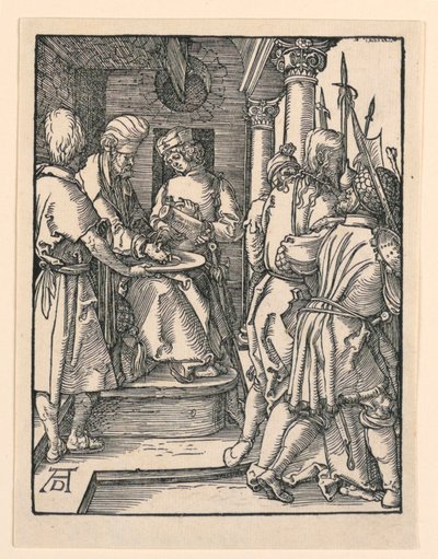 Pilate se lavant les mains, de la série La Petite Passion - Albrecht Dürer