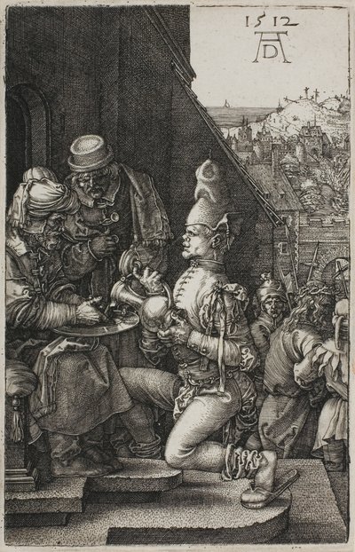 Pilate se lavant les mains, de La Passion gravée - Albrecht Dürer