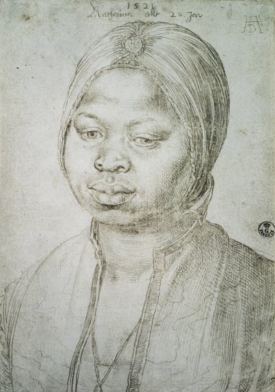 Portrait de Catherine, la mulâtresse du Portugais Bradao, 1521 - Albrecht Dürer