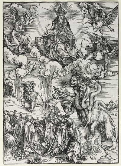 Révélation de Saint Jean : Bête avec des cornes de bélier, 1511 - Albrecht Dürer