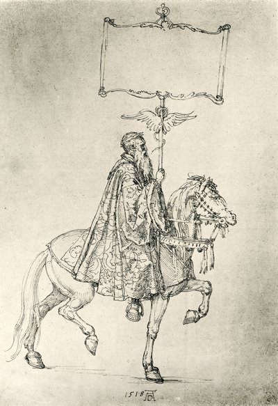 Vieil homme à cheval - Albrecht Dürer