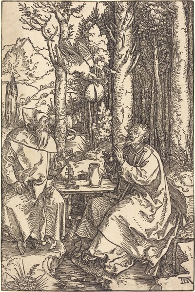 Saint Antoine et Saint Paul dans le Désert - Albrecht Dürer