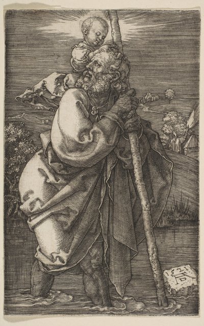 Saint Christophe tourné vers la gauche - Albrecht Dürer