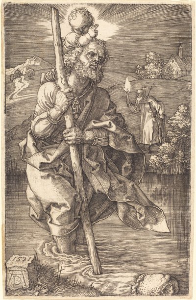 Saint Christophe tourné à droite - Albrecht Dürer