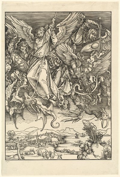 Saint Michel combattant le dragon - Albrecht Dürer