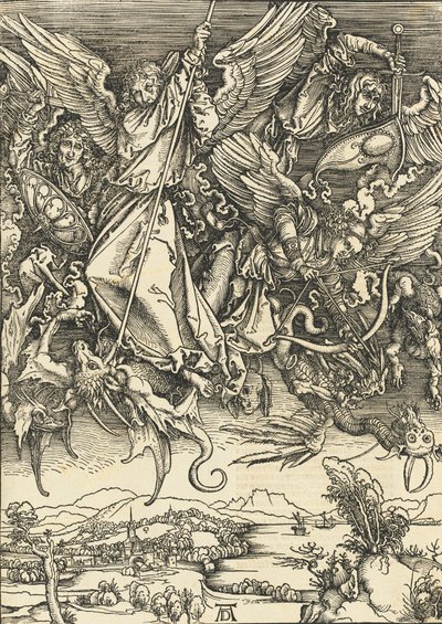 Saint Michel combattant le dragon - Albrecht Dürer
