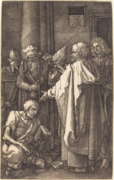 Saint Pierre et Saint Jean guérissant un Infirme à la Porte du Temple - Albrecht Dürer