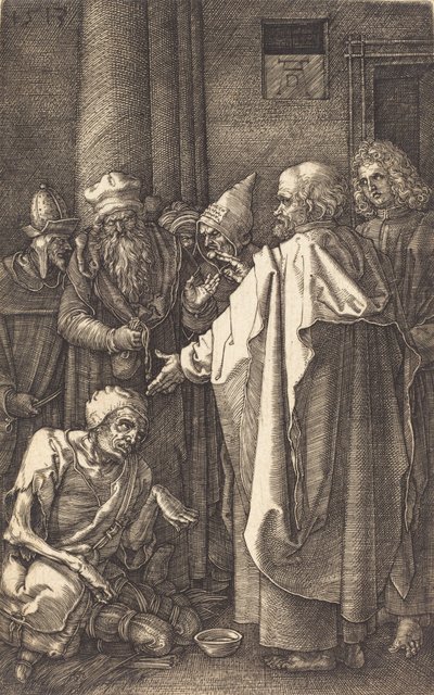 Saint Pierre et Saint Jean guérissant un infirme à la porte du temple - Albrecht Dürer