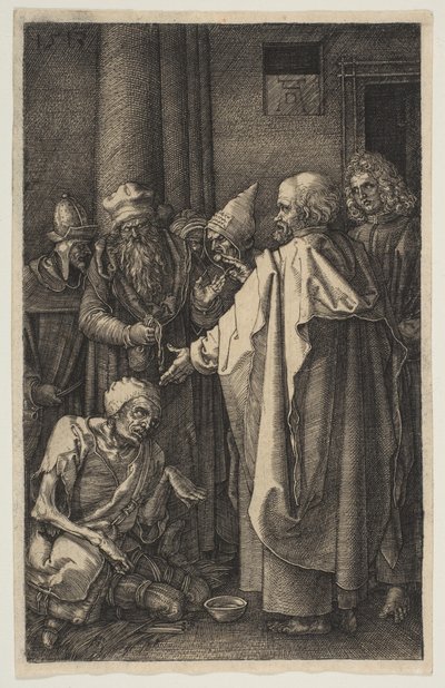 Saint Pierre et Saint Jean à la porte du Temple, de La Passion, 1513 - Albrecht Dürer