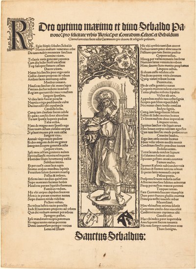 Saint Sebaldus debout sur une colonne - Albrecht Dürer