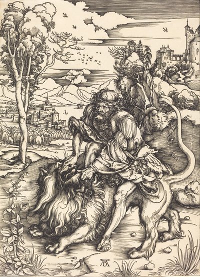 Samson combattant avec le lion - Albrecht Dürer