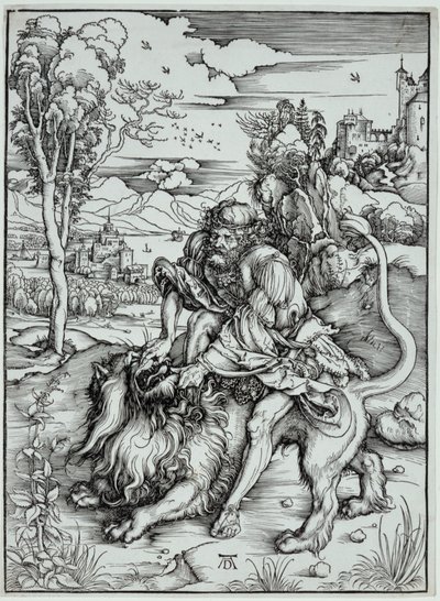 Samson tuant le lion - Albrecht Dürer