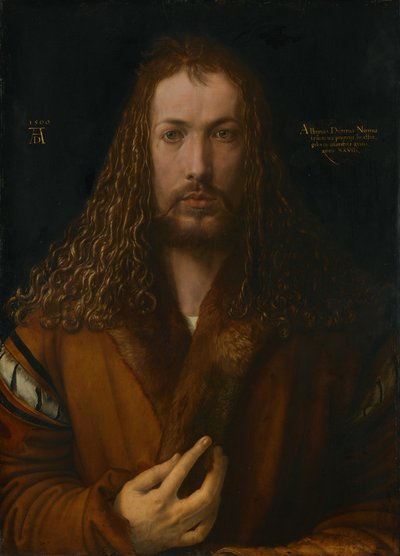 Autoportrait en jupe de fourrure, 1500 - Albrecht Dürer