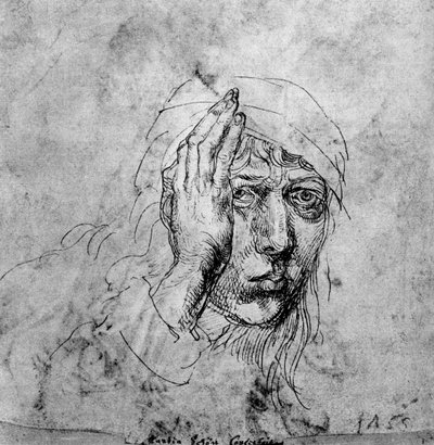 Autoportrait avec un bandage, 1492, 1936 - Albrecht Dürer
