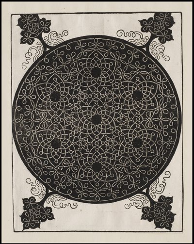 Sixième nœud, 7 petits systèmes de nœuds avec centres noirs - Albrecht Dürer