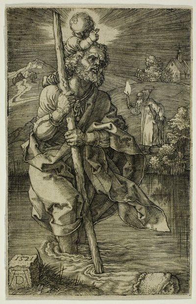 Saint Christophe tourné vers la droite - Albrecht Dürer