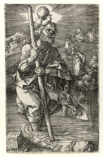 Saint Christophe tourné à droite, 1521 - Albrecht Dürer