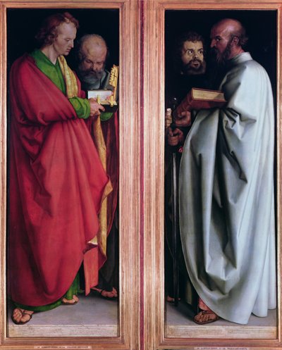 Saint Jean avec Saint Pierre et Saint Paul avec Saint Marc - Albrecht Dürer