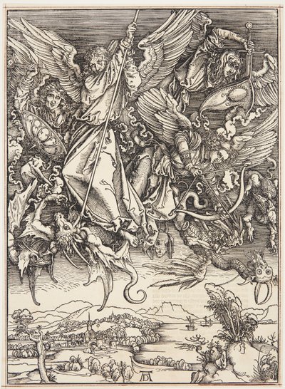 Saint Michel combattant le dragon - Albrecht Dürer