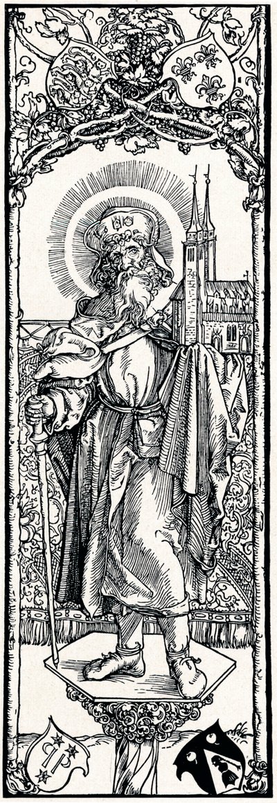 Saint Sebaldus sur un chapiteau - Albrecht Dürer