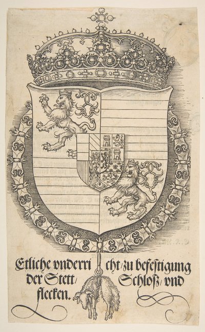Les Armes de Ferdinand Ier, roi de Hongrie et de Bohême - Albrecht Dürer
