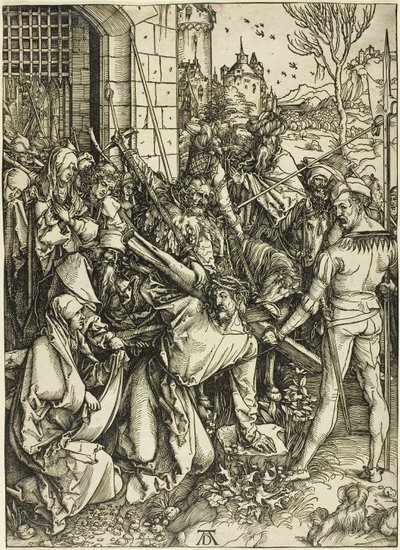 Le portement de la croix, de La Grande Passion - Albrecht Dürer