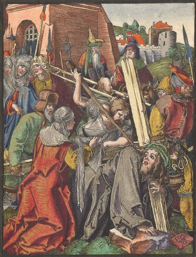 Le portement de croix, de la Petite Passion sur bois - Albrecht Dürer