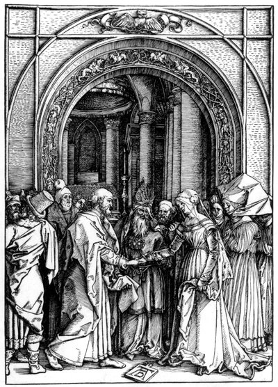 Les Fiançailles de la Vierge, de La Vie de la Vierge, c.1504 - Albrecht Dürer