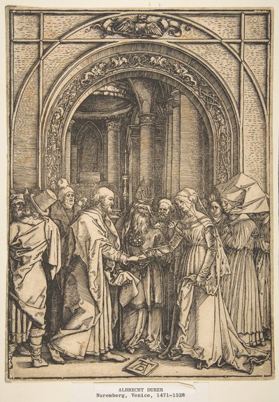 Les fiançailles de la Vierge, de La Vie de la Vierge - Albrecht Dürer
