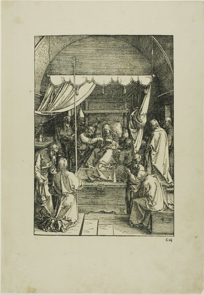La mort de la Vierge, de La Vie de la Vierge - Albrecht Dürer