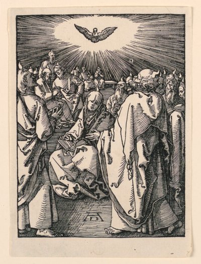 La descente du Saint-Esprit (La Pentecôte), de la série La Petite Passion - Albrecht Dürer